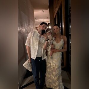 Embellished halter maxi dress